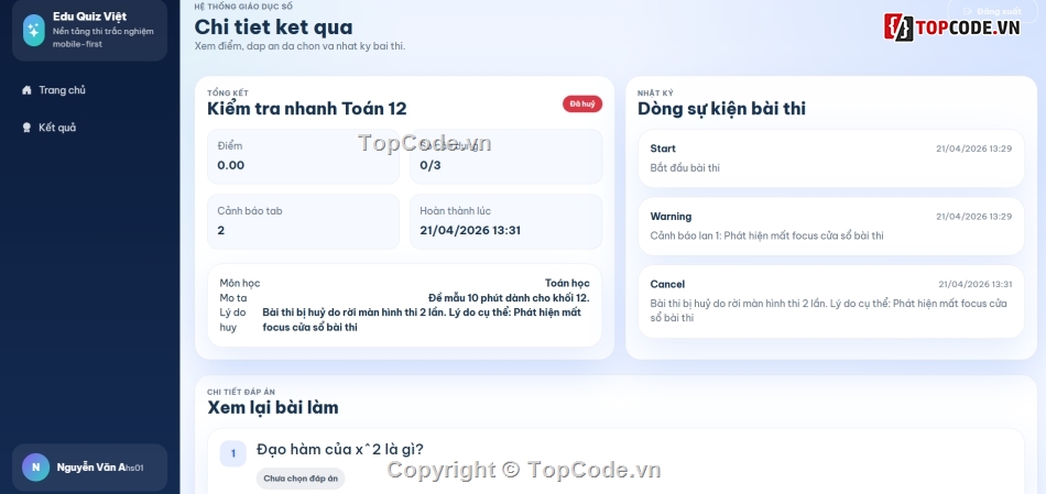 app trắc nghiệm,thi,SINH VIÊN